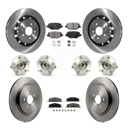 Hub Bearing Disc Brake Rotor Pads Front Rear Kit (10Pc) For Ford Explorer Police