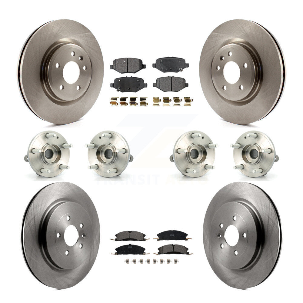 Hub Bearing Brake Rotor & Pad Front Rear Kit (10Pc) For 2013 Ford Explorer Sport
