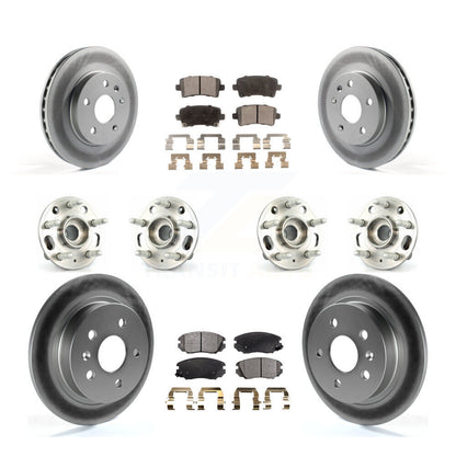 Hub Bearing Coated Brake Rotor & Pads Front Rear Kit (10Pc) For Chevrolet Malibu