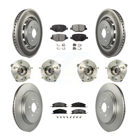 Hub Bearing Coat Brake Rotor Pad Front Rear Kit (10Pc) For Ford Flex Lincoln MKT