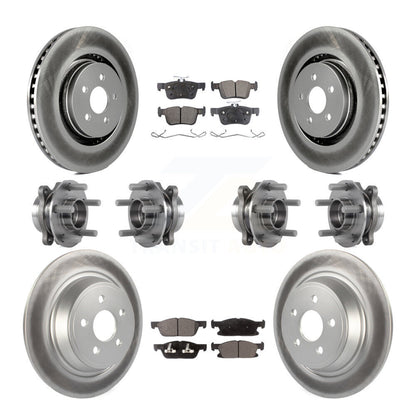 Hub Bearing Coat Brake Rotor Pad Front Rear Kit (10Pc) For Ford Edge Lincoln MKX