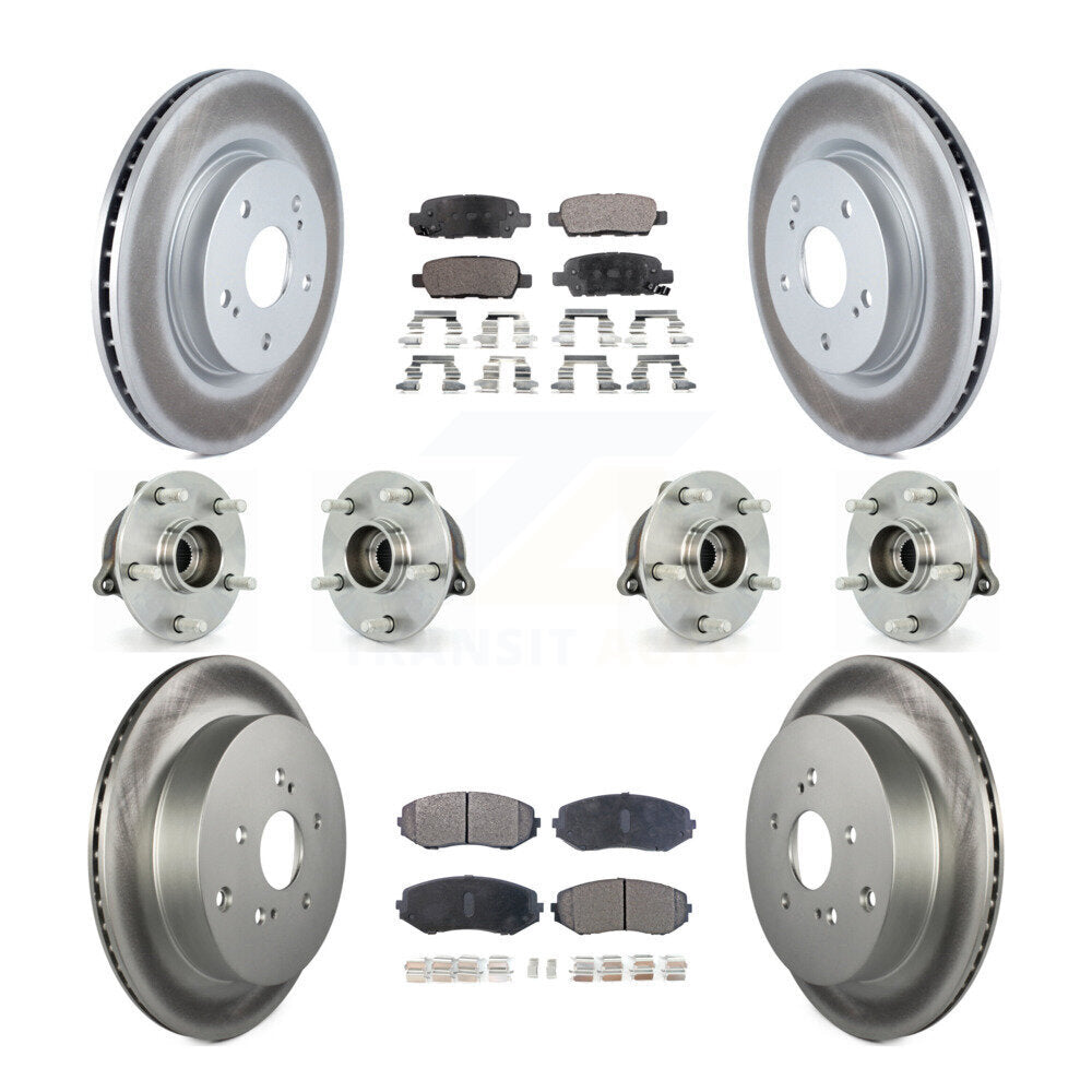 Bearing Coat Brake Rotor Pad Front Rear Kit (10Pc) For 09-13 Suzuki Grand Vitara