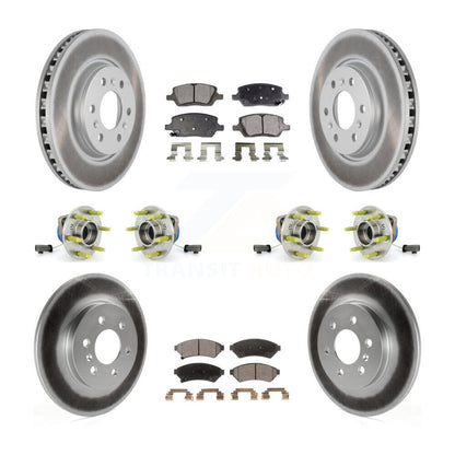 Hub Bearing Coat Brake Rotor Pad Front Rear Kit (10Pc) For 2006 Saturn Relay AWD