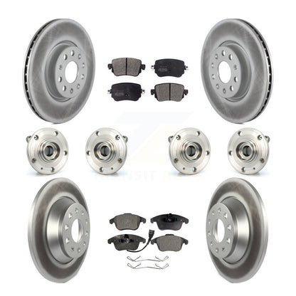 Hub Bearing Coated Brake Rotor And Pad Front Rear Kit (10Pc) For Audi Q3 Quattro