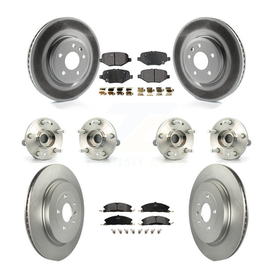 Hub Bearing Coated Brake Rotor Pad Front Rear Kit (10Pc) For Ford Explorer Sport