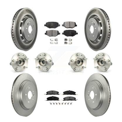 Hub Bearing Coat Brake Rotor Pads Front Rear Kit (10Pc) For Ford Explorer Police