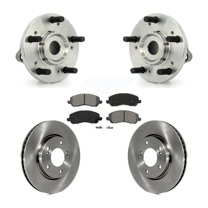 Hub Bearing Assembly Brake Rotor & Pad Front Kit For 2010-2012 Mitsubishi Galant