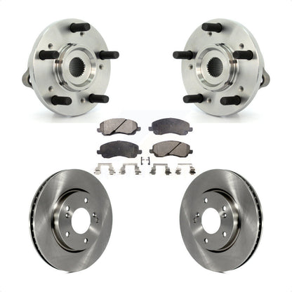 Hub Bearing Assembly Brake Rotor & Pad Front Kit For 2010-2012 Mitsubishi Galant