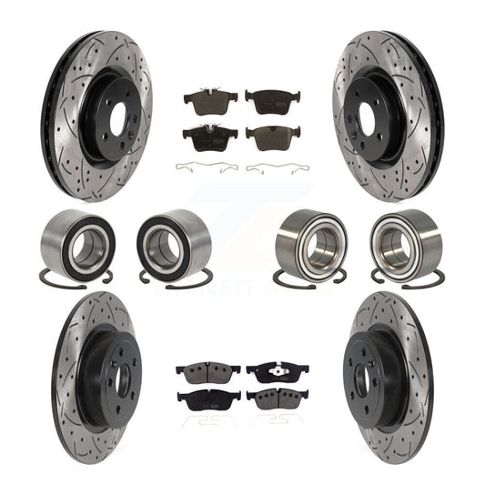 Bearing Coated Brake Rotor Pad Front Rear Kit (10Pc) For Land Rover Range Evoque