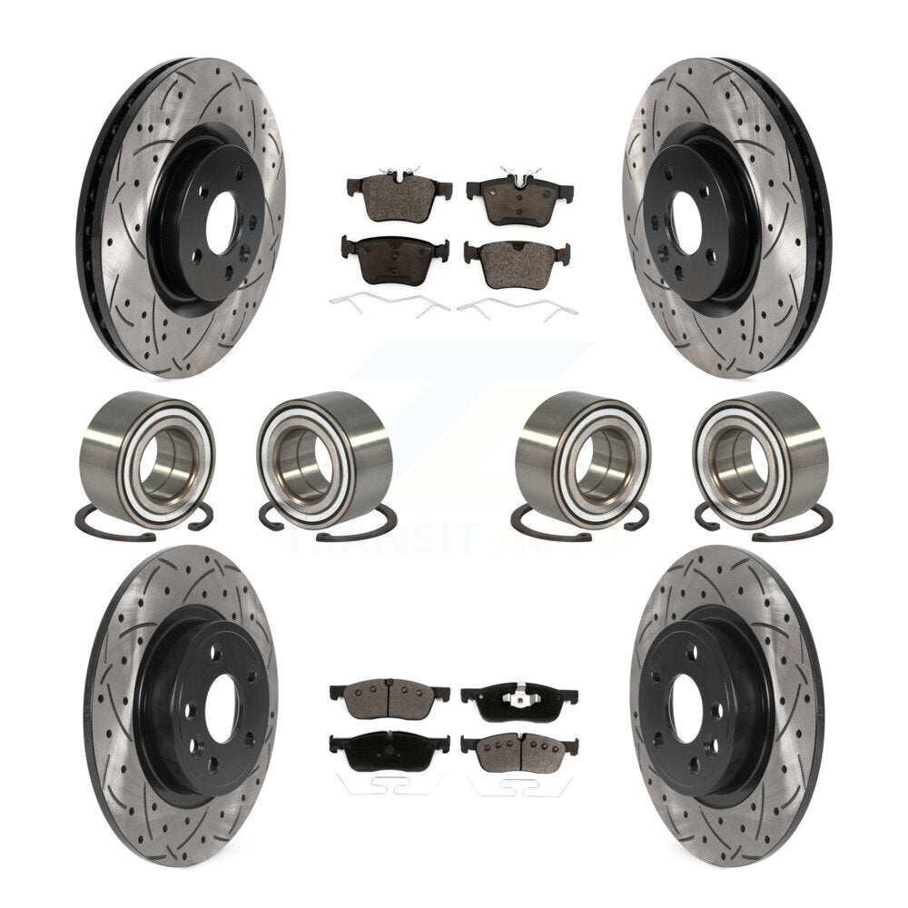 Bearing Coat Brake Rotor Pad Front Rear Kit For 15-17 Land Rover Discovery Sport
