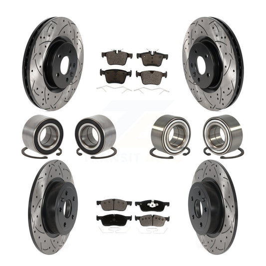 Bearing Coated Brake Rotor Pad Front Rear Kit (10Pc) For Land Rover Range Evoque
