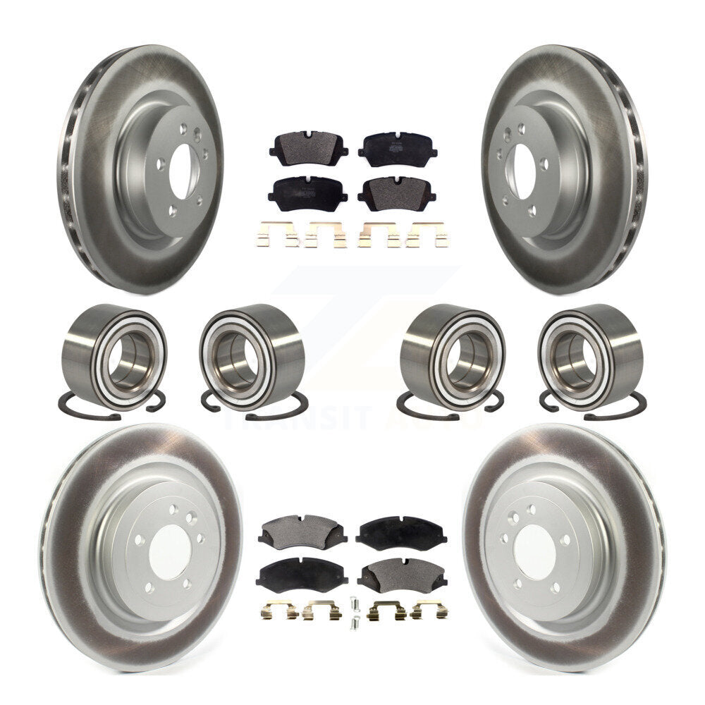 Bearing Coated Brake Rotor Pads Front Rear Kit (10Pc) For Land Rover Range Sport