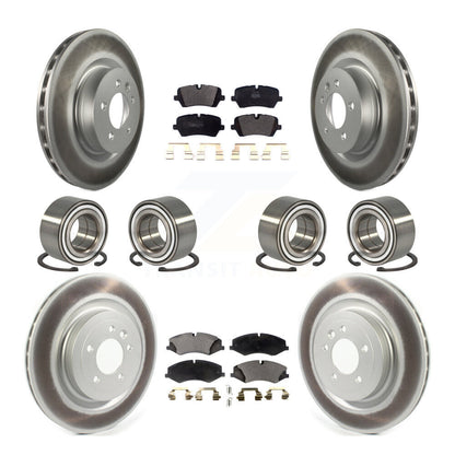 Bearing Coated Brake Rotor Pads Front Rear Kit (10Pc) For Land Rover Range Sport