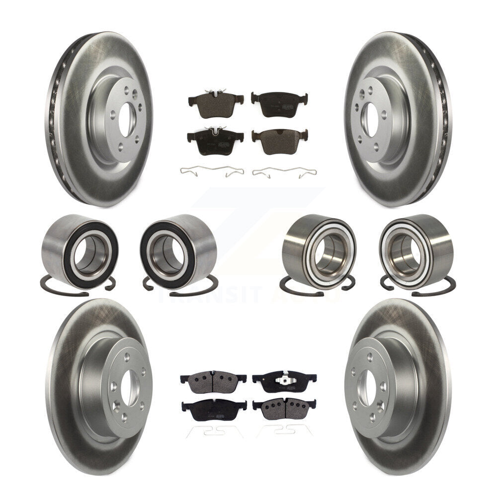 Bearing Coated Brake Rotor Pad Front Rear Kit (10Pc) For Land Rover Range Evoque