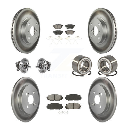 Hub Bearing Coated Disc Brake Rotor & Pad Front Rear Kit (10Pc) For Toyota Yaris