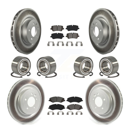 Bearing Coated Brake Rotor Pads Front Rear Kit (10Pc) For Land Rover Range Sport