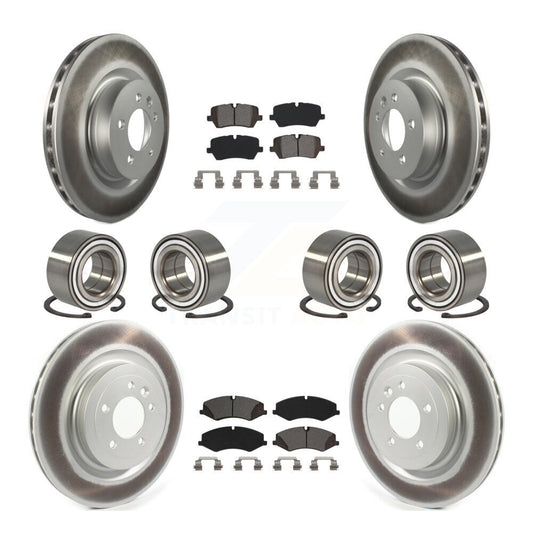 Bearing Coated Brake Rotor Pads Front Rear Kit (10Pc) For Land Rover Range Sport
