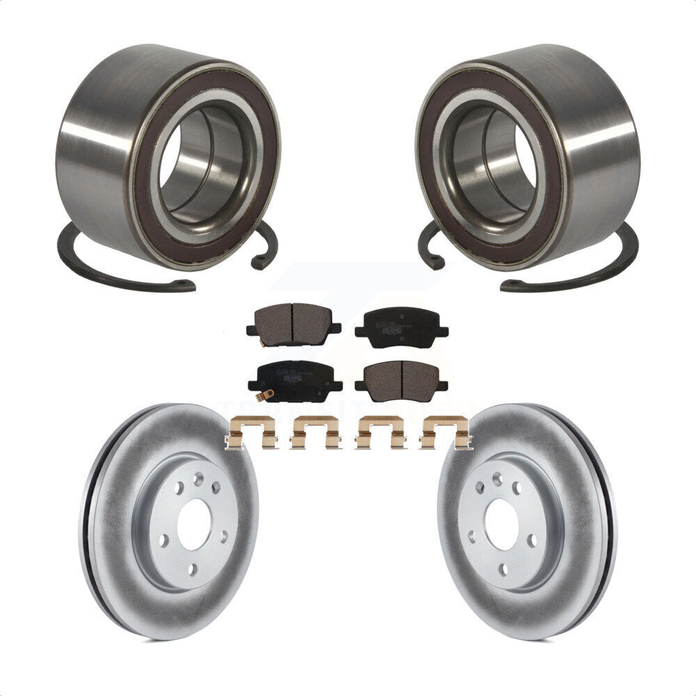 Wheel Bearing Coated Brake Rotor And Pad Front Kit For 2018-2020 Chevrolet Sonic