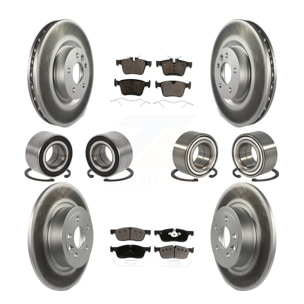 Bearing Coated Brake Rotor Pad Front Rear Kit (10Pc) For Land Rover Range Evoque