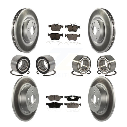 Bearing Coated Brake Rotor Pad Front Rear Kit (10Pc) For Land Rover Range Evoque