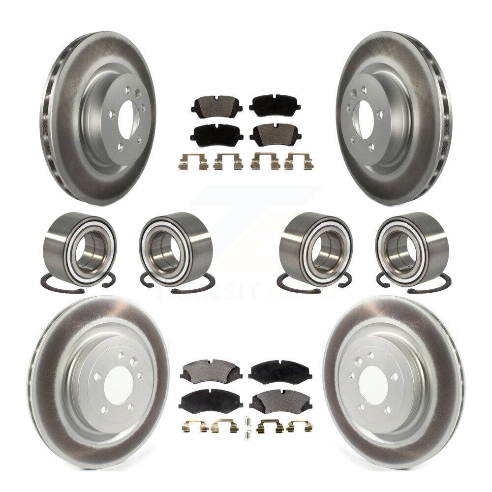 Bearing Coated Brake Rotor Pads Front Rear Kit (10Pc) For Land Rover Range Sport