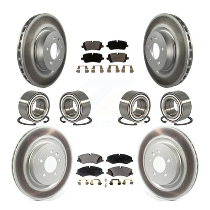 Bearing Coated Brake Rotor Pads Front Rear Kit (10Pc) For Land Rover Range Sport