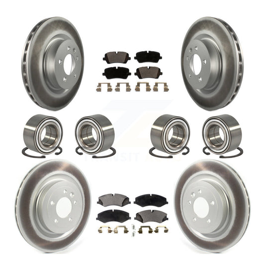 Bearing Coated Brake Rotor Pads Front Rear Kit (10Pc) For Land Rover Range Sport