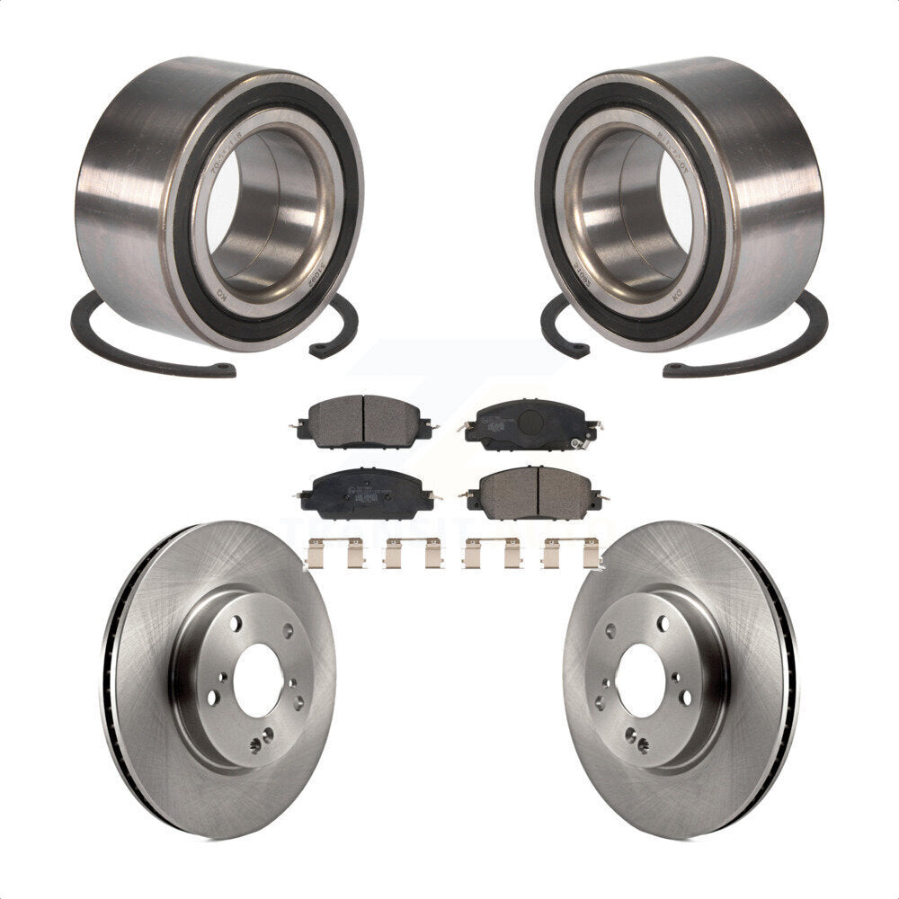Wheel Bearing Disc Brake Rotors And Pads Front Kit For 2017 Honda Accord LX-S