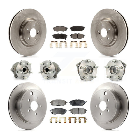 Hub Bearing Disc Brake Rotor Pad Front Rear Kit (10Pc) For Subaru Outback Legacy