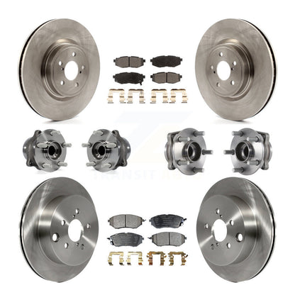 Hub Bearing Disc Brake Rotor Pads Front Rear Kit (10Pc) For Subaru Forester 2.0L