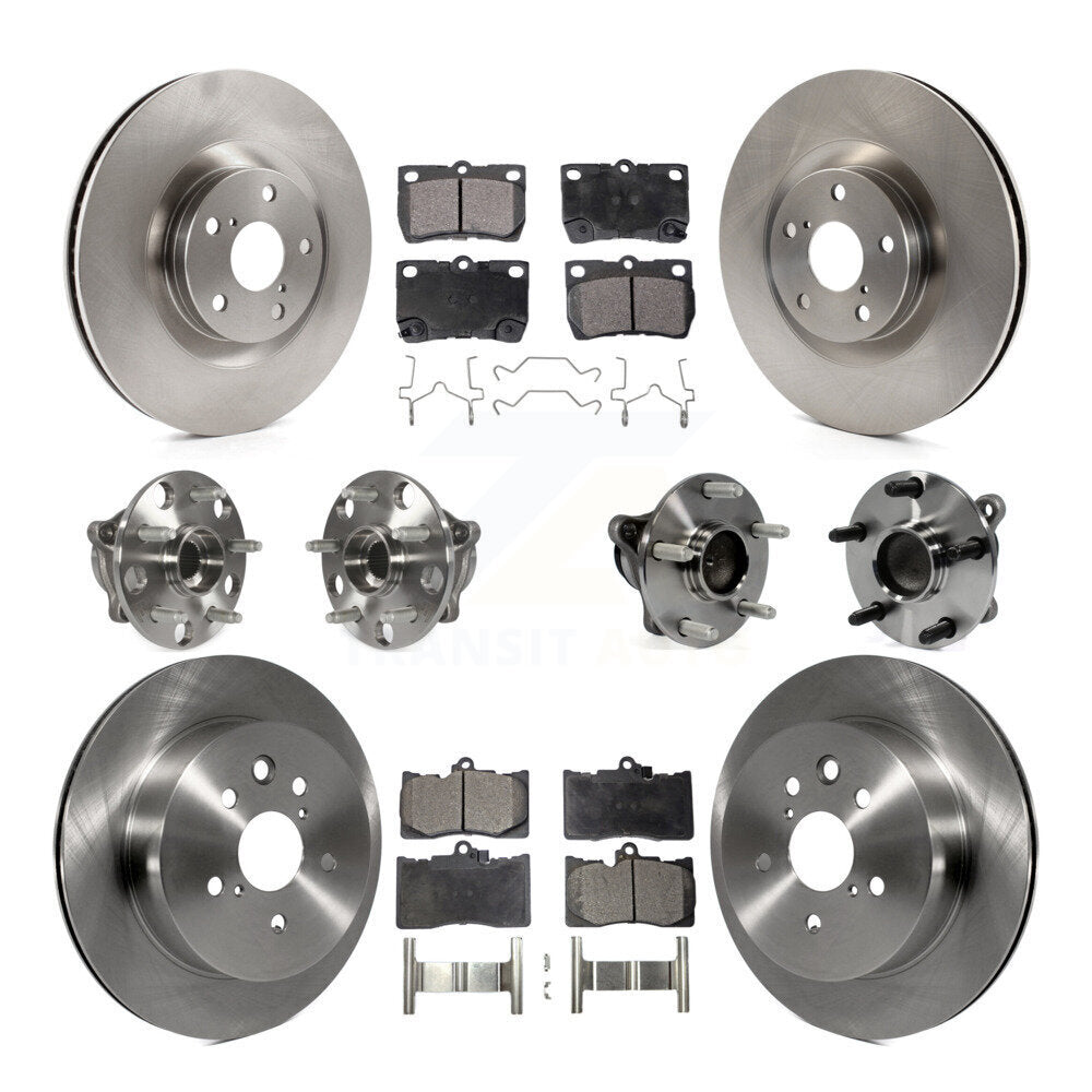 Hub Bearing Brake Rotor & Pad Front Rear Kit (10Pc) For Lexus IS350 GS350 GS450h