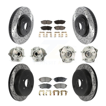 Hub Bearing Coat Brake Rotor Pad Front Rear Kit (10Pc) For Subaru Outback Legacy