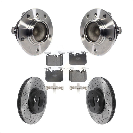 Hub Bearing Drill Slot Brake Rotor Pads Front Kit For BMW M235i 335i 328i 228i 3