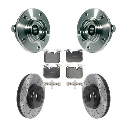 Hub Bearing Drilled Slot Brake Rotor Pad Front Kit For BMW 328i xDrive 320i 228i