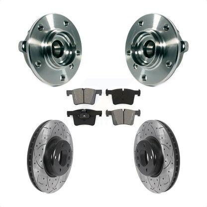 Hub Bearing Assembly Drill Slot Brake Rotor Pad Front Kit For BMW 335i xDrive GT