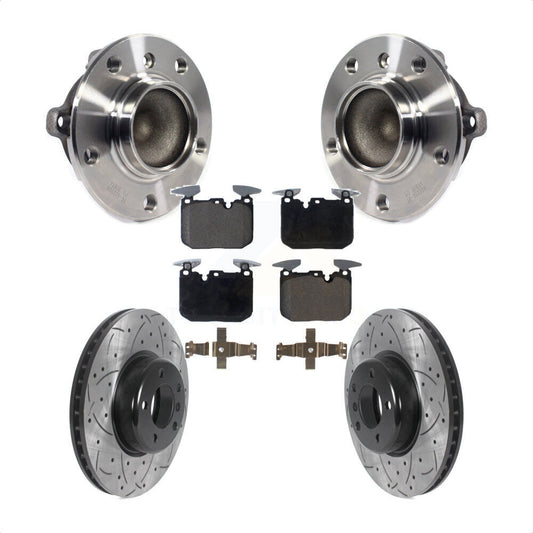 Hub Bearing Drill Slot Brake Rotor Pads Front Kit For BMW M235i 335i 328i 228i 3