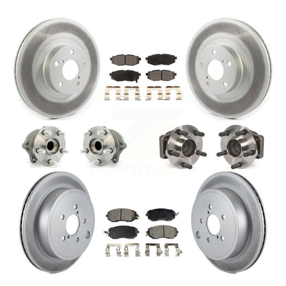 Hub Bearing Coat Brake Rotor Pads Front Rear Kit (10Pc) For Toyota 86 Subaru BRZ