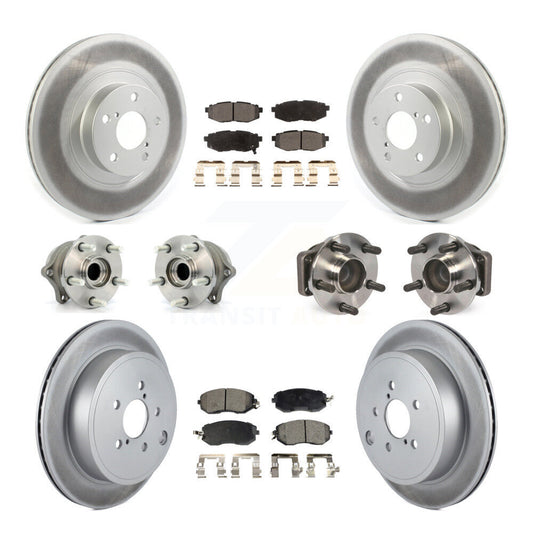 Hub Bearing Coat Brake Rotor Pads Front Rear Kit (10Pc) For Toyota 86 Subaru BRZ