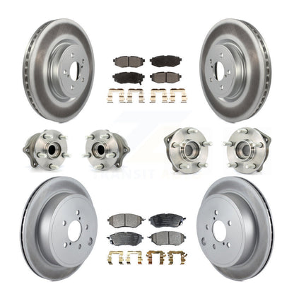Hub Bearing Coat Brake Rotor Pad Front Rear Kit (10Pc) For Subaru Outback Legacy