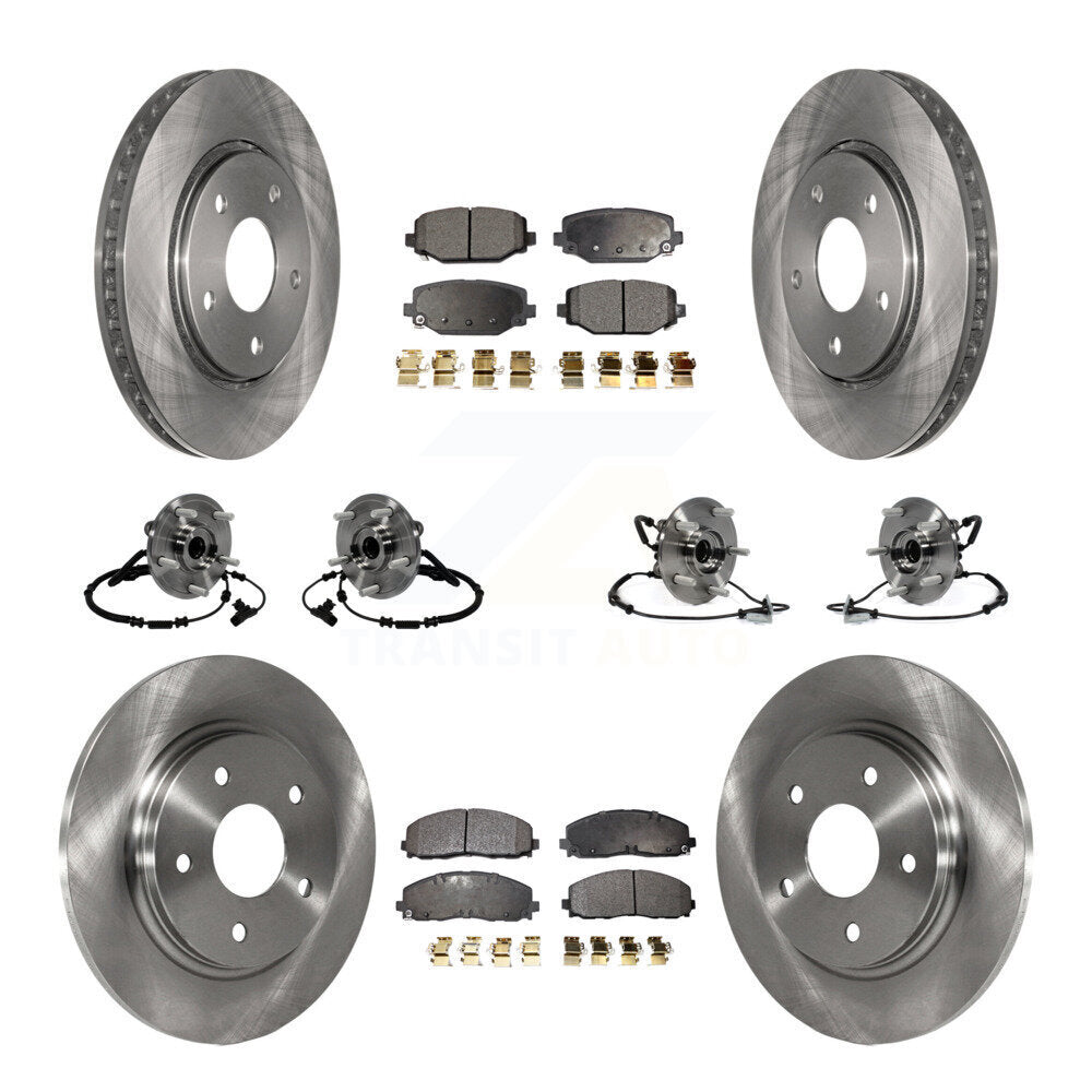 Hub Bearing Disc Brake Rotor & Pad Front Rear Kit (10Pc) For Dodge Grand Caravan