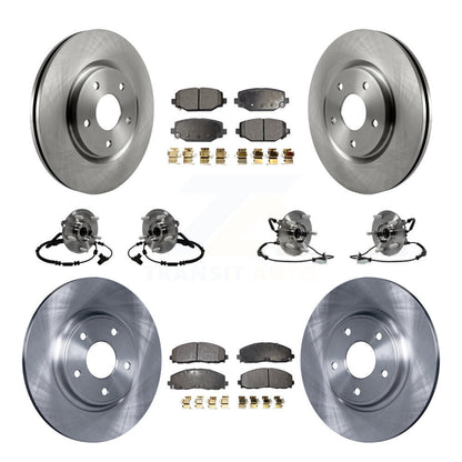 Hub Bearing Brake Rotor Pad Front Rear Kit (10Pc) For Dodge Grand Caravan Town &