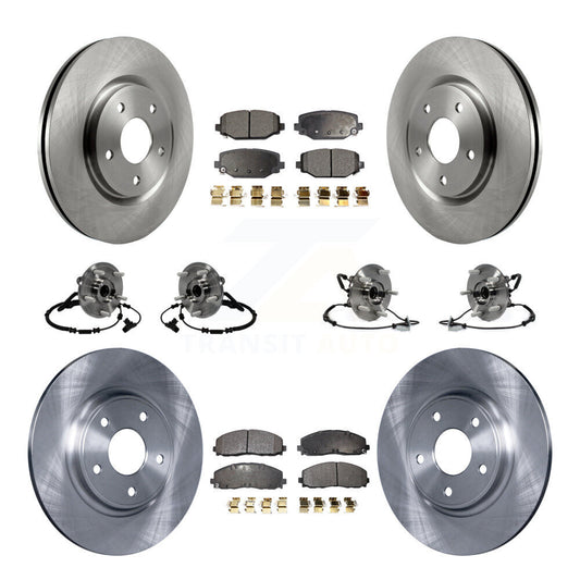 Hub Bearing Brake Rotor Pad Front Rear Kit (10Pc) For Dodge Grand Caravan Town &