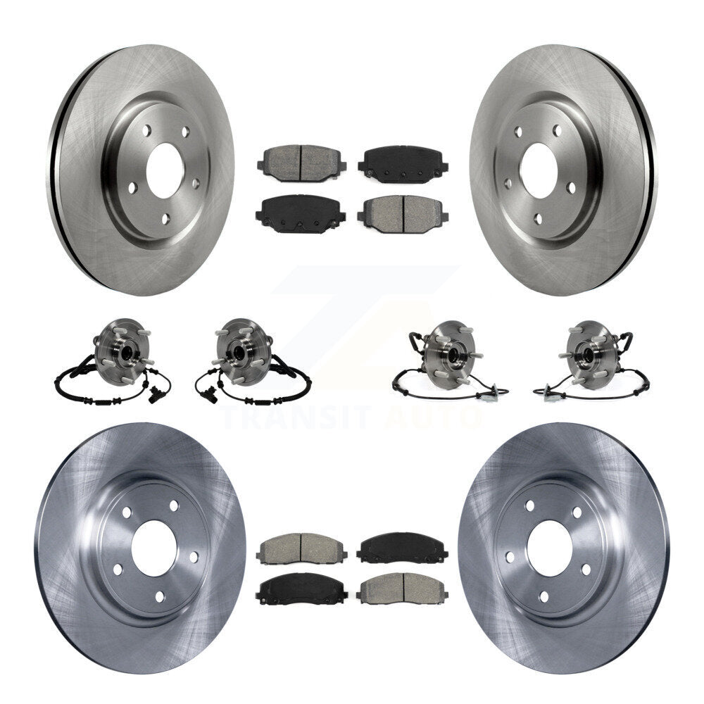 Hub Bearing Brake Rotor Pad Front Rear Kit (10Pc) For Dodge Grand Caravan Town &