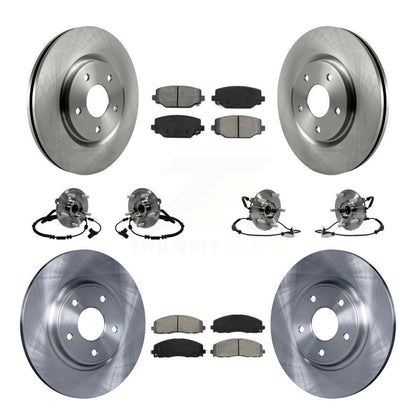 Hub Bearing Brake Rotor Pad Front Rear Kit (10Pc) For Dodge Grand Caravan Town &