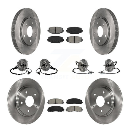 Hub Bearing Disc Brake Rotor & Pad Front Rear Kit (10Pc) For Dodge Grand Caravan