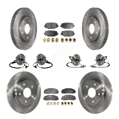 Hub Bearing Disc Brake Rotor & Pad Front Rear Kit (10Pc) For Dodge Grand Caravan