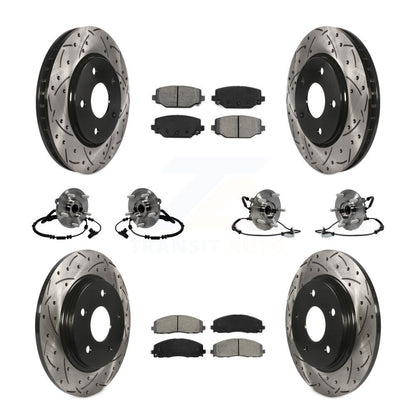 Bearing Coated Brake Rotor And Pad Front Rear Kit (10Pc) For Dodge Grand Caravan