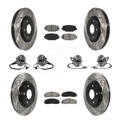 Bearing Coat Brake Rotor Pads Front Rear Kit (10Pc) For Dodge Grand Caravan Town