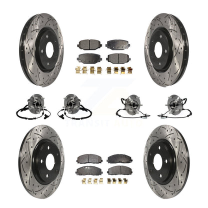 Bearing Coat Brake Rotor Pads Front Rear Kit (10Pc) For Dodge Grand Caravan Town