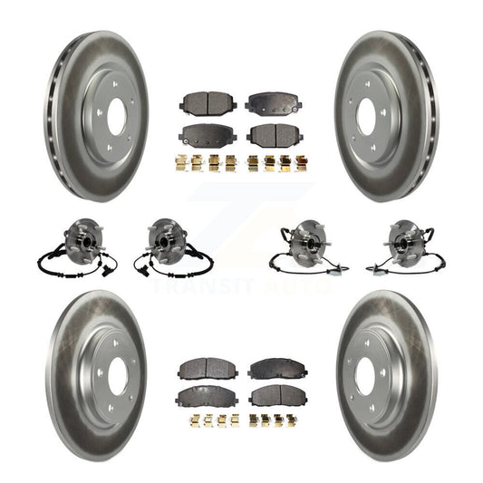 Bearing Coat Brake Rotor Pads Front Rear Kit (10Pc) For Dodge Grand Caravan Town